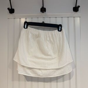 Club Monaco White Bubble Mini Skirt
